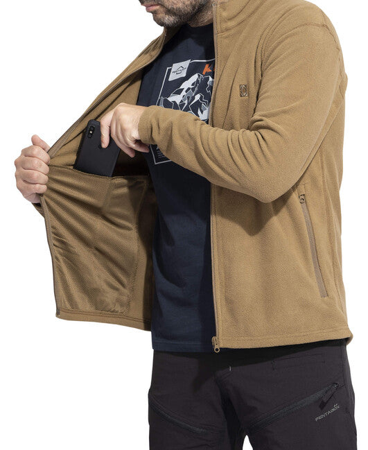 Pentagon flísová mikina na zips ELK, coyote