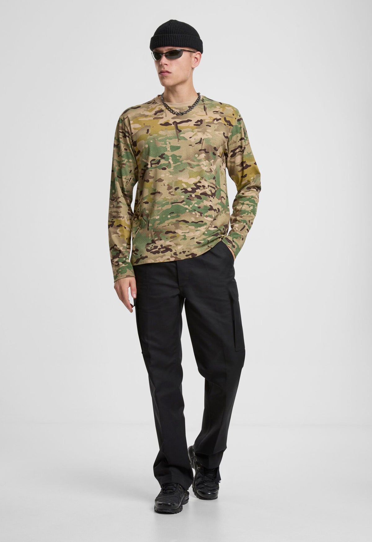 Brandit Premium tričko s dlhým rukávom takctical, tactical camo