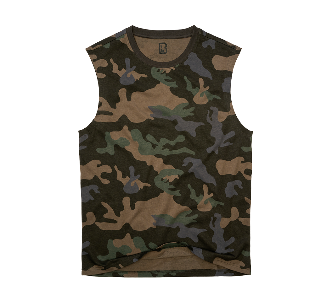 Brandit tričko bez rukávov, dark camo