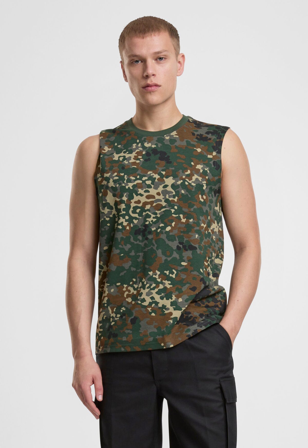 Brandit tričko bez rukávov, flecktarn