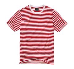 Brandit men's nautical striped t-shirt, red-white