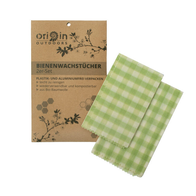 Origin Outdoors Beeswax Food Wraps - Set of 2 Sizes