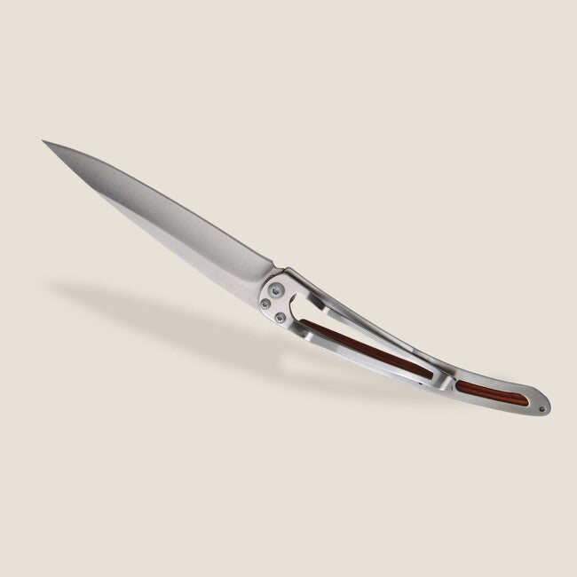 Deejo Folding Knife Wood Coralwood