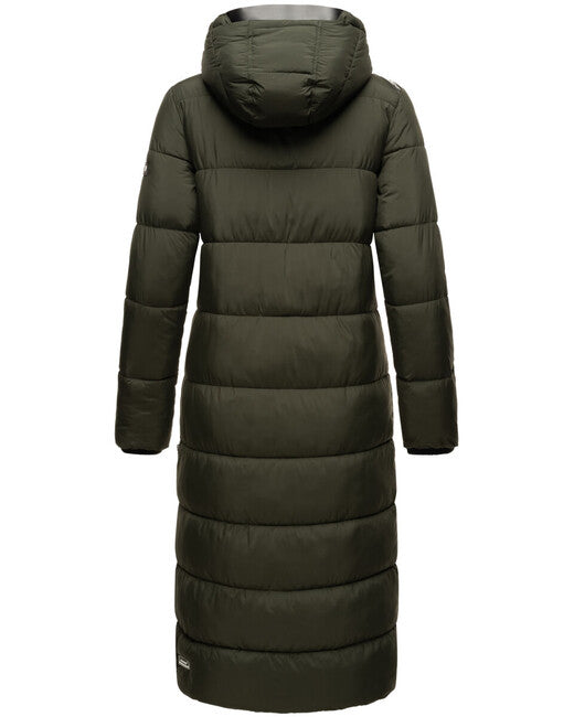 Navahoo Women's Long Winter Parka Isalie, Dark Olive
