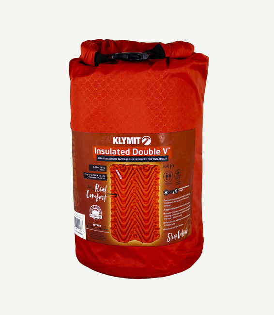 Klymit Insulated Double V Sleeping Pad, Orange