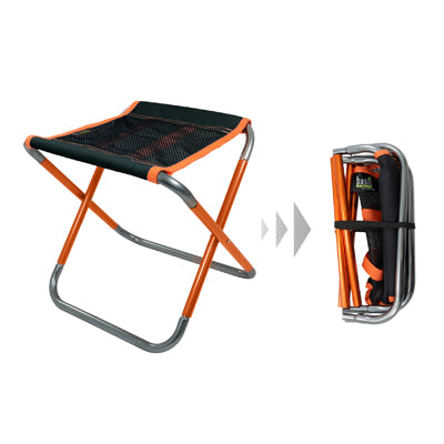 BasicNature Compact 2.0 Folding Chair, Black/Orange