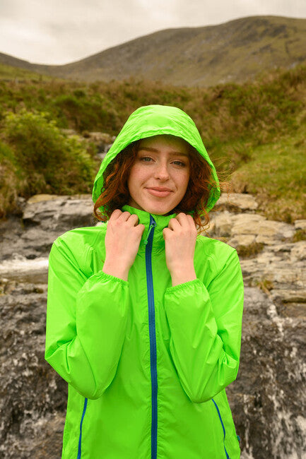 Mac in a Sac Origin 2 Waterproof Jacket, Neon Green