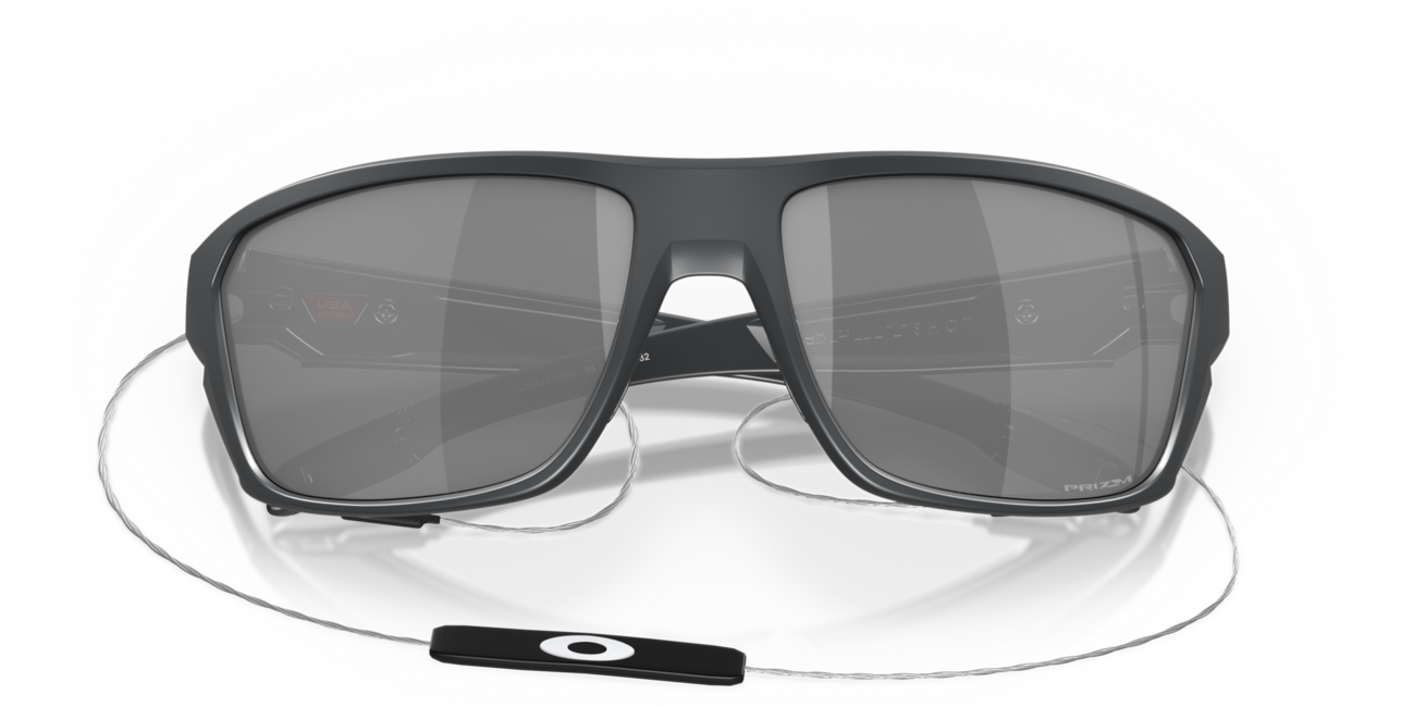 Oakley SPLIT SHOT Sunglasses, Matte Carbon Frame, Prizm Black Lenses, 64