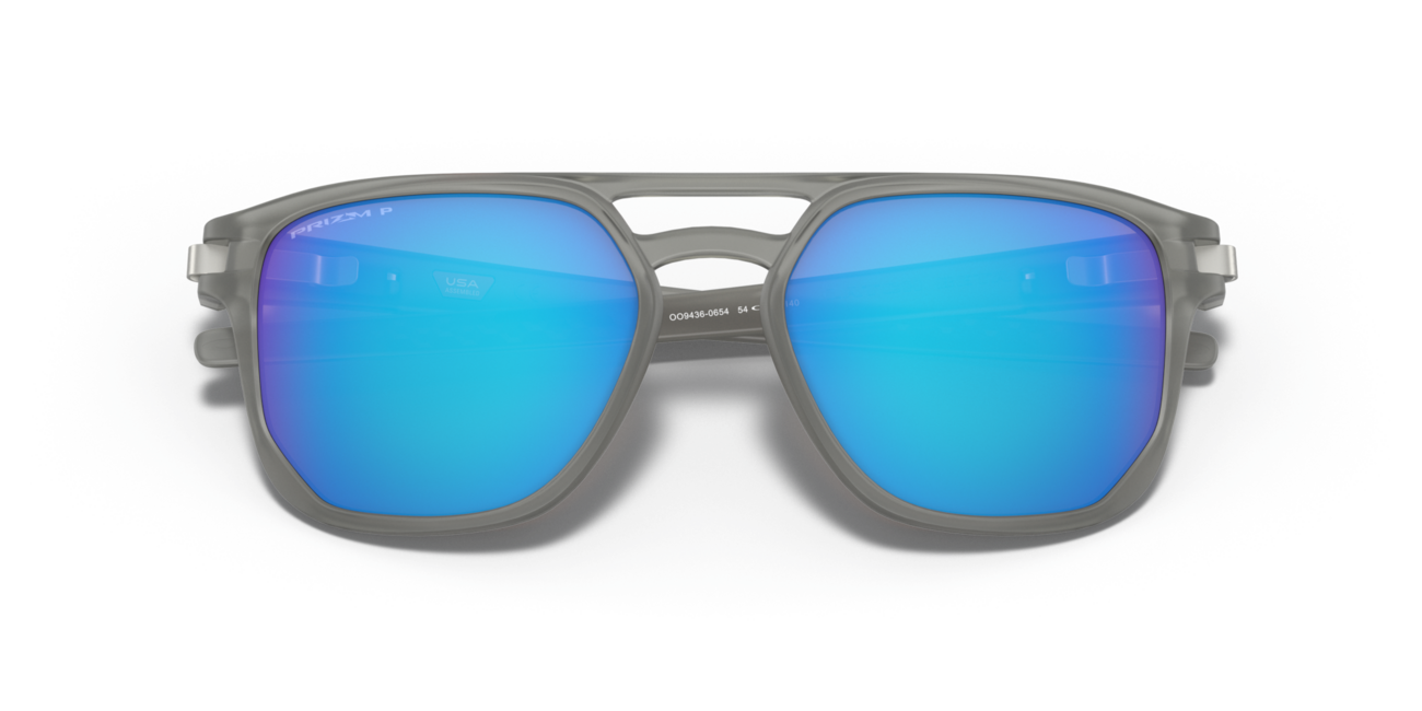 Oakley LATCH BETA Sunglasses, Matte Grey Ink Frame, Prizm Sapphire Iridium Polarized, 54