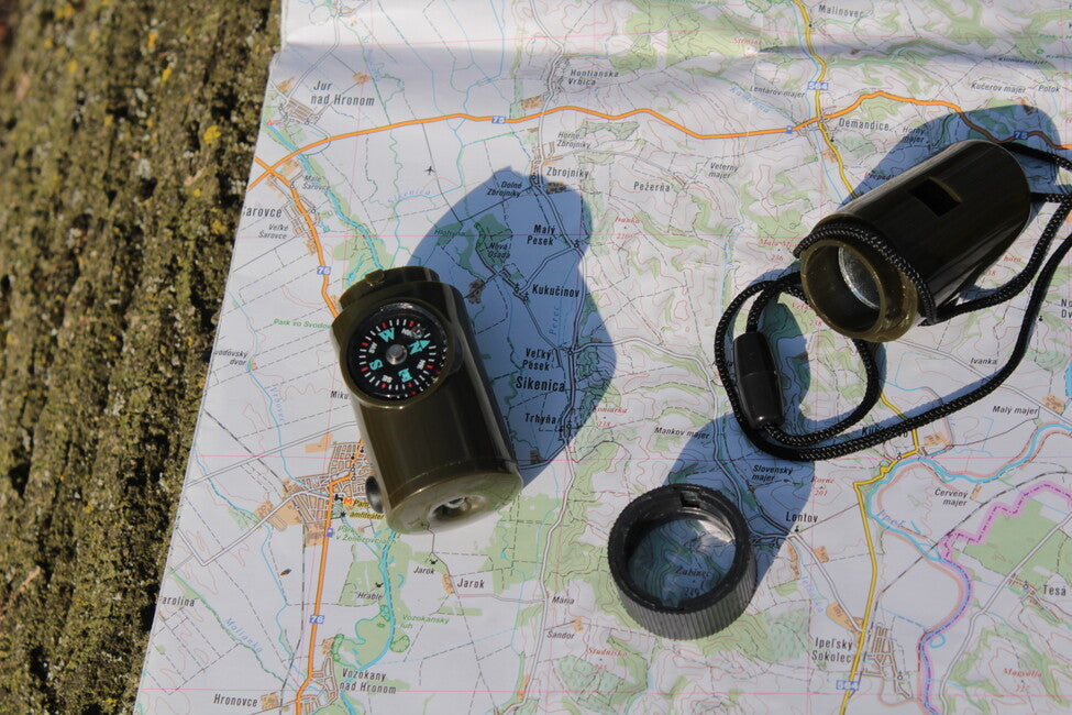 Mil-Tec Signaling Whistle 6in1, Olive