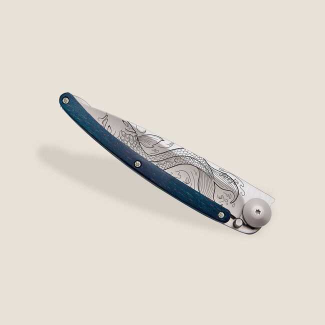 Deejo Tattoo Beech Fish Folding Knife