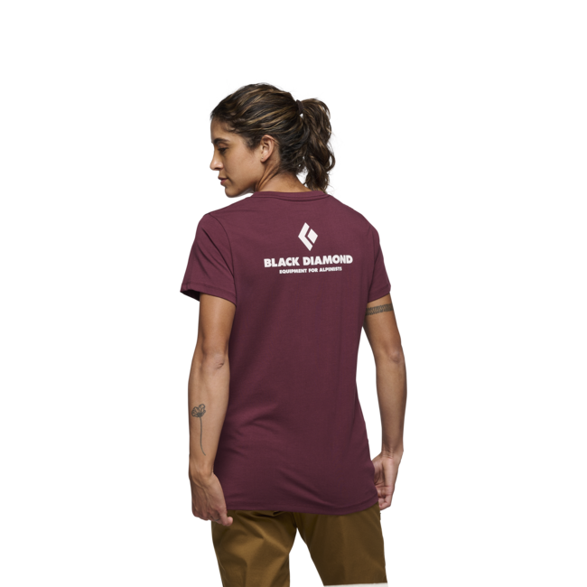 Black Diamond Women's T-Shirt Equipment for Alpinists, Burgundy