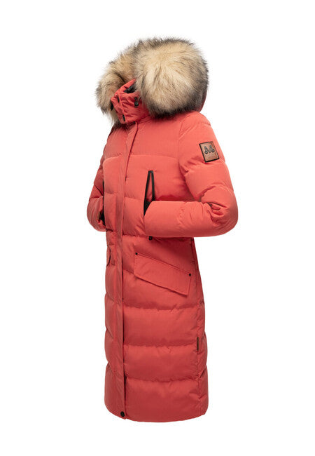 Marikoo Schneesternchen Women's Winter Jacket with Hood, Red