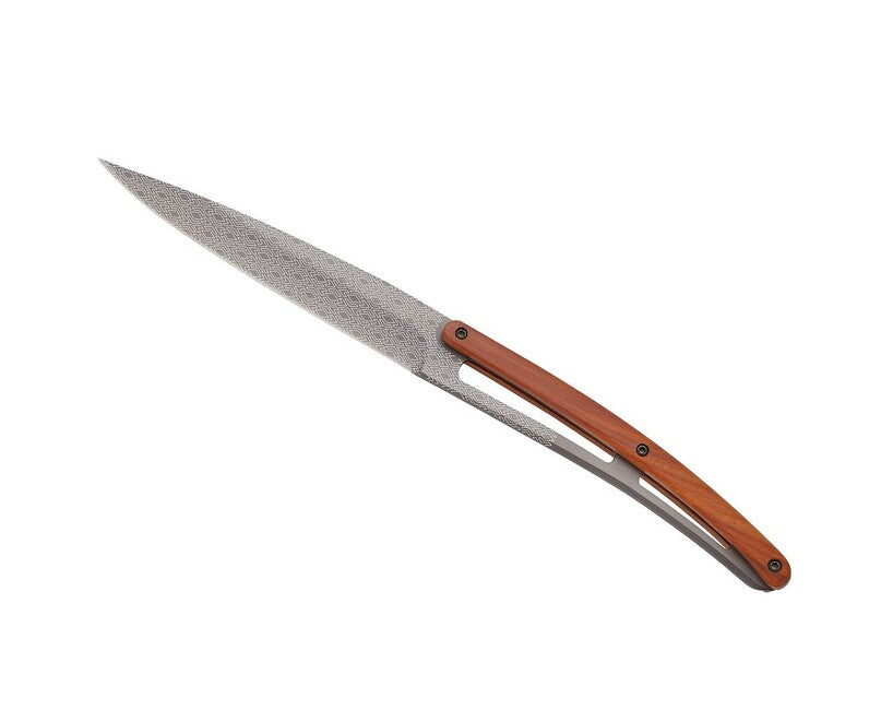 Deejo Tattoo Set of 6 Steak Knives, Matte Finish, Coralwood, Geometry Design