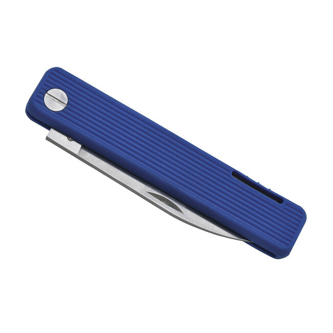 Baladeo ECO357 Papagayo Pocket Knife, 7.5cm Blade, 420 Steel, TPE Handle, Navy Blue