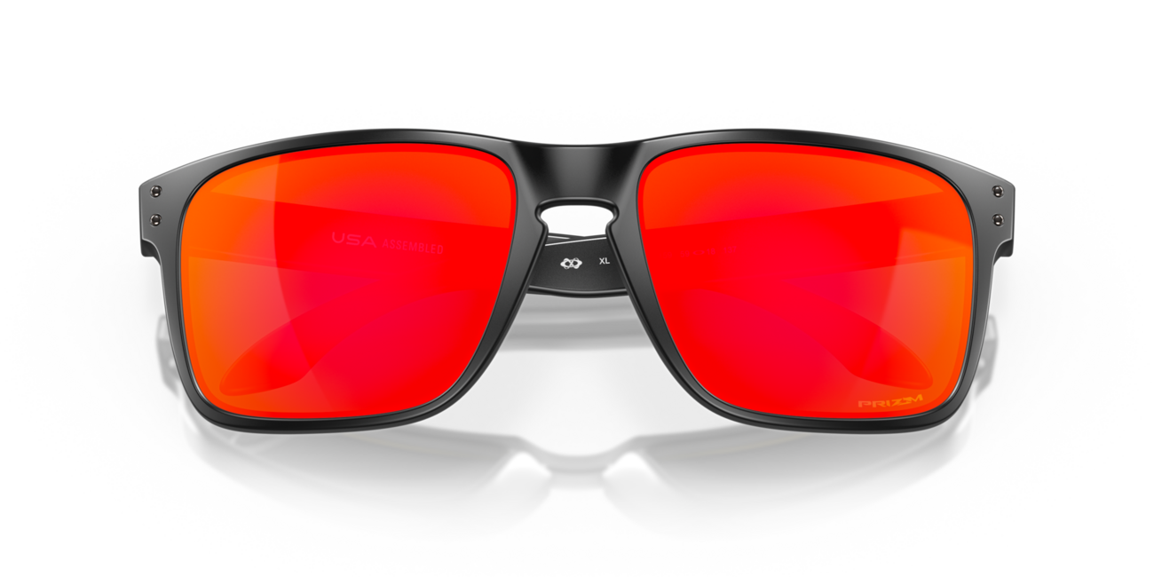 Oakley Holbrook XL Sunglasses, Matte Black Frame, Prizm Ruby Lenses, 59
