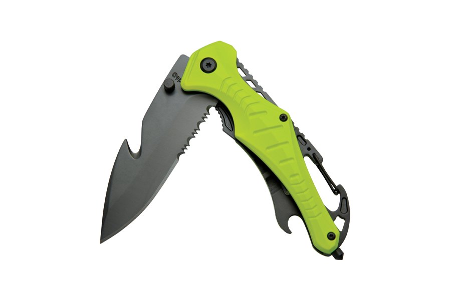 Baladeo ECO201 Emergency Rescue Knife, Reflective Yellow