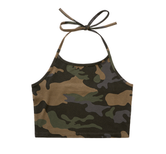 Brandit Neckholder Women's Tank Top, Dark Camo