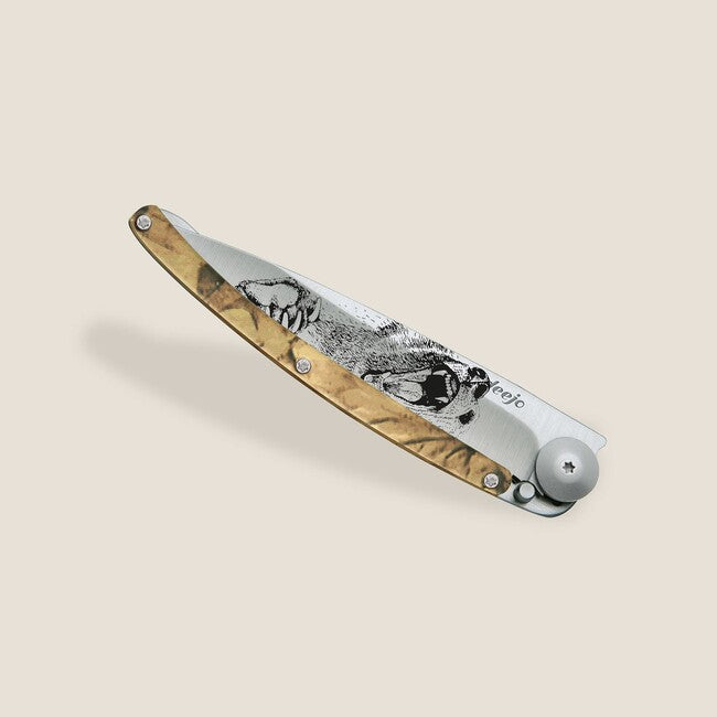 Deejo Tattoo Camo Grizzly Folding Knife