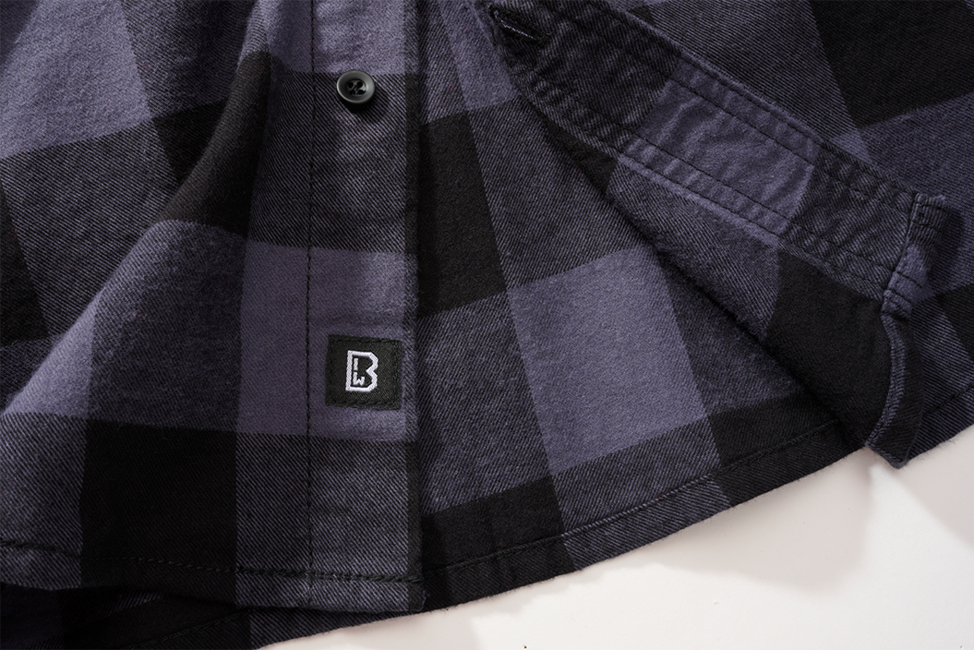 Brandit Check Shirt Short Sleeves, Black/Grey