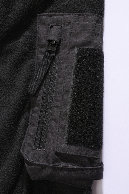 Brandit Ripstop Fleece Jacket, Black