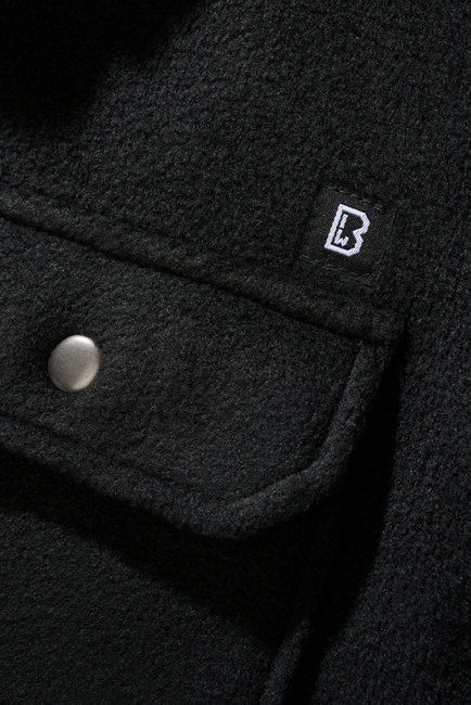 Brandit Jeff Fleece Long Sleeve Shirt, Black