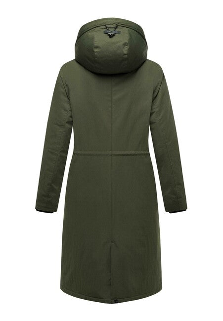 Marikoo Ledalaa Women's Winter Parka with Hood, Dark Olive
