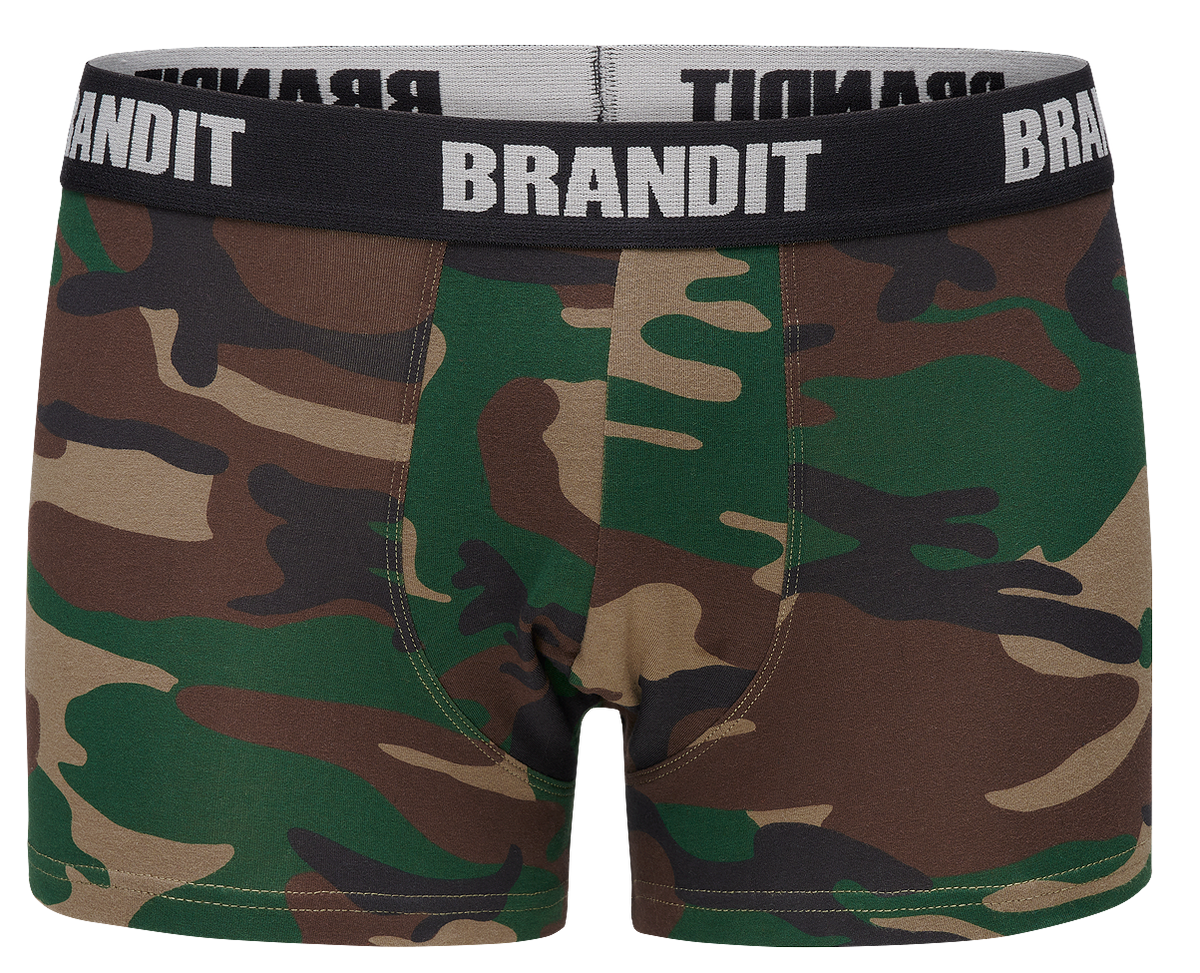 Brandit pánske boxerky set 2ks, woodland-čierne