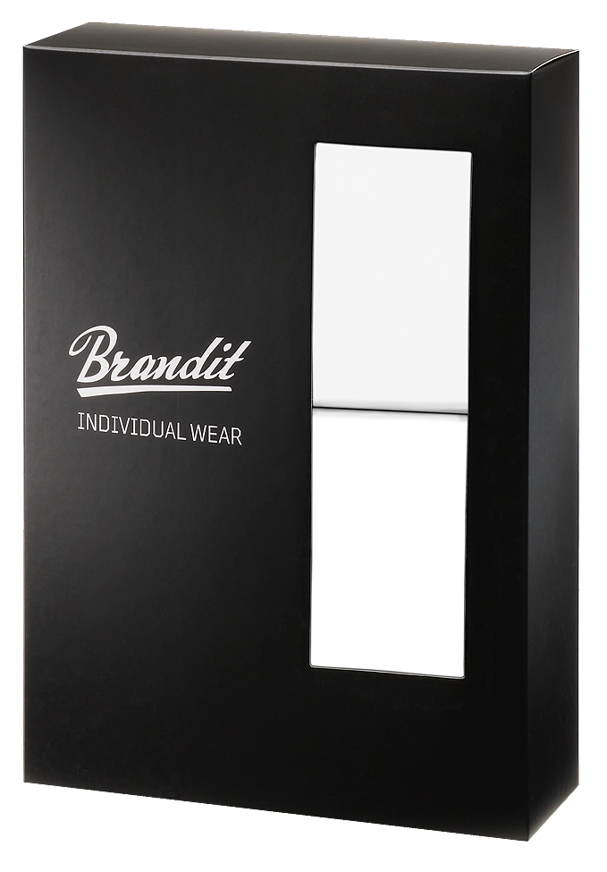 Brandit boxerky s logom 2ks, biela-biela