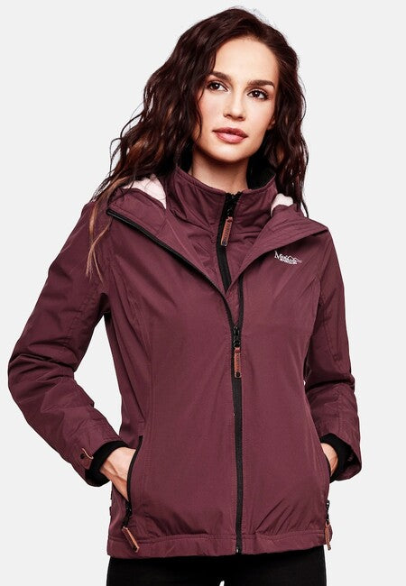 Marikoo Women's Transition Jacket with Hood Erdbeere