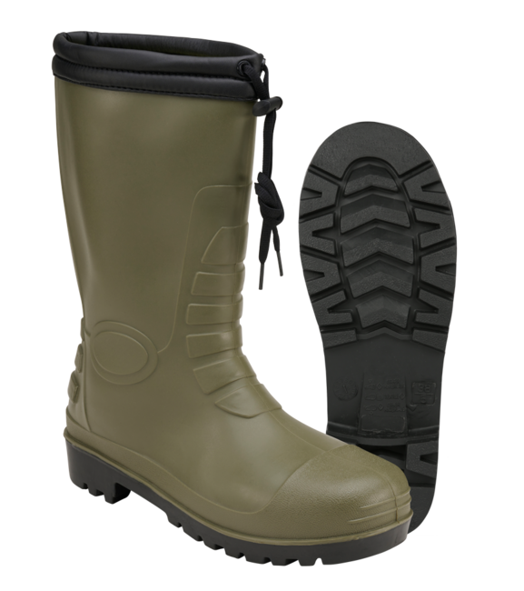 Brandit Winter Rubber Boots, Olive