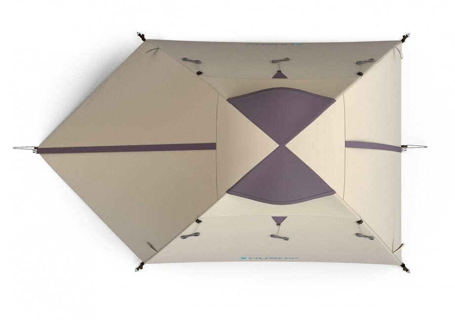 Husky Bizam 2 Plus trekking tent for 2 persons, Black Coating light brown