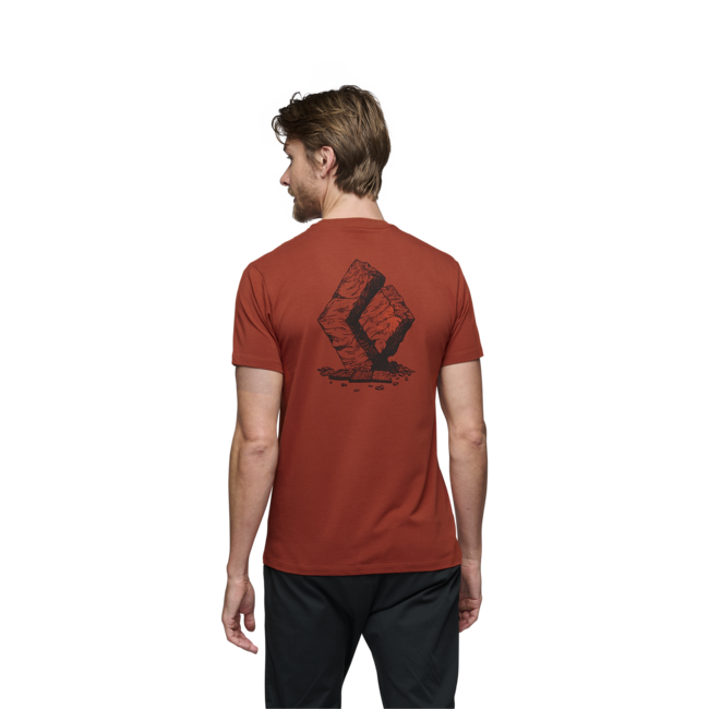 Black Diamond Boulder Men's Short Sleeve Shirt, Burnt Sienna