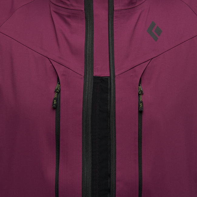 Black Diamond Women's Dawn Patrol Hybrid Shell Jacket, Blackberry-Black