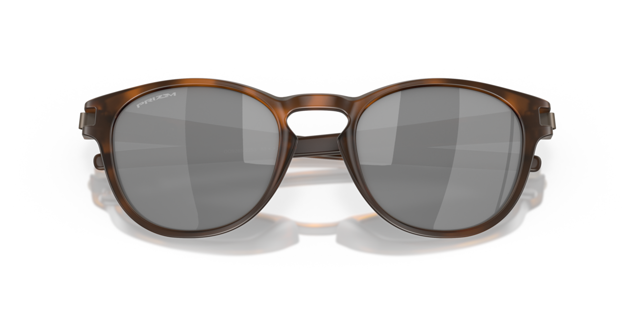 Oakley LATCH Sunglasses, Matte Brown Tortoise Frame, Prizm Black Lenses, 53