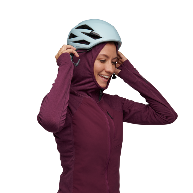 Black Diamond Coefficient Lt Hybrid Women's Fleece Hoodie, Blackberry