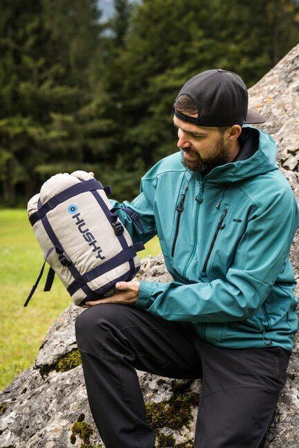 HUSKY Ember Synthetic Three-Season Sleeping Bag -15°C, Navy Blue/Grey