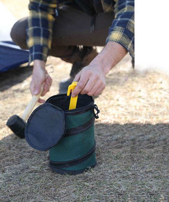 Coghlans Pop-Up Camping Trash Bag Stuffbag 3.3 Liter Dark Green Mini Bin