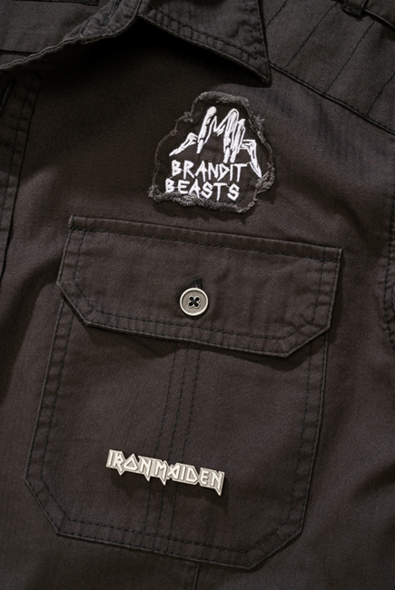 Brandit Iron Maiden Luis Shirt, Black
