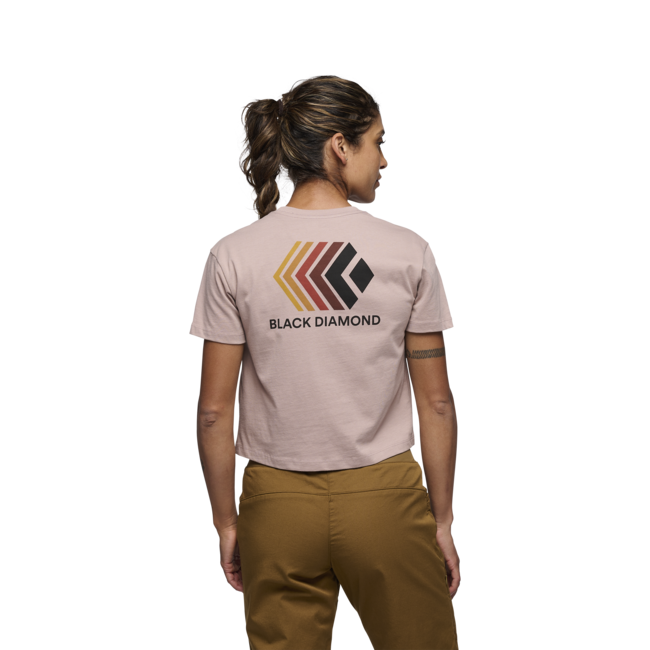 Black Diamond Women's Crop T-Shirt Faded, Pale Mauve
