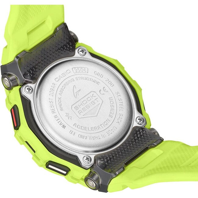 Casio G-Shock Watch GBD-200-9ER, Black/Yellow