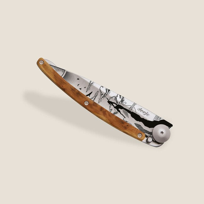 Deejo Tattoo Climbing Folding Knife, Juniper