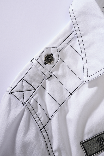 Brandit Luis Vintage Long Sleeve Shirt, White