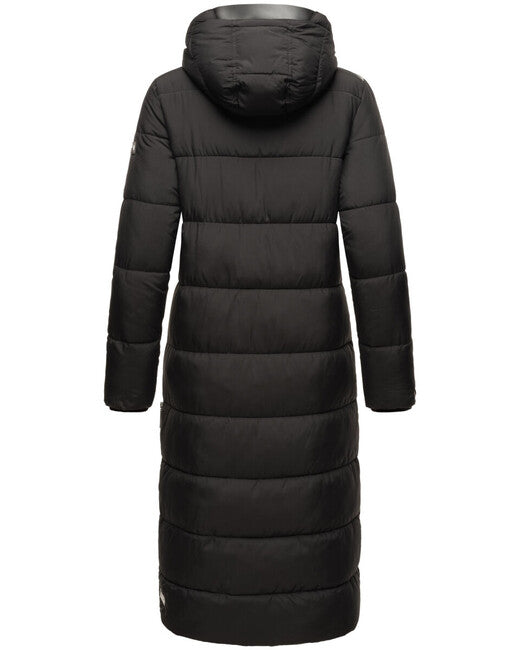 Navahoo Women's Long Winter Jacket with Hood Isalie, Black