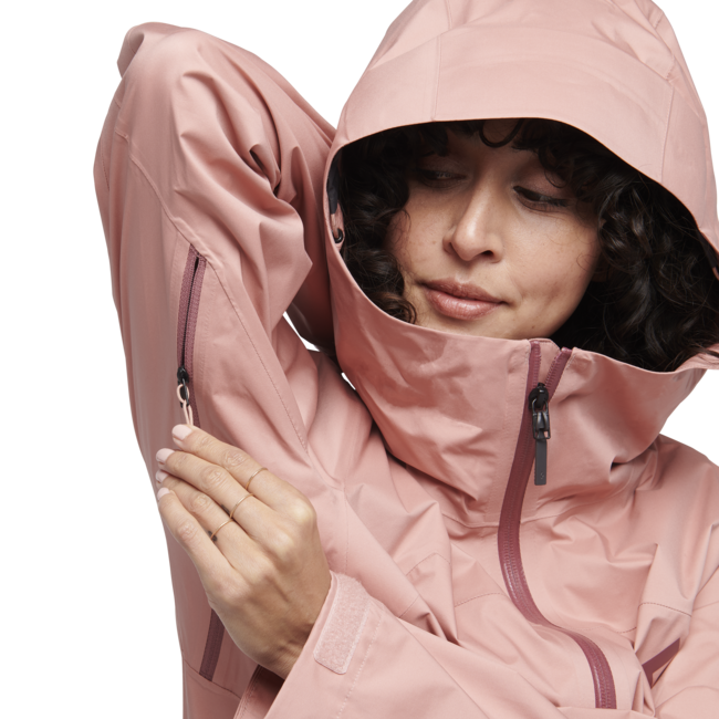 Black Diamond Stormline Stretch Rain Shell Women's Jacket, Chalk Pink