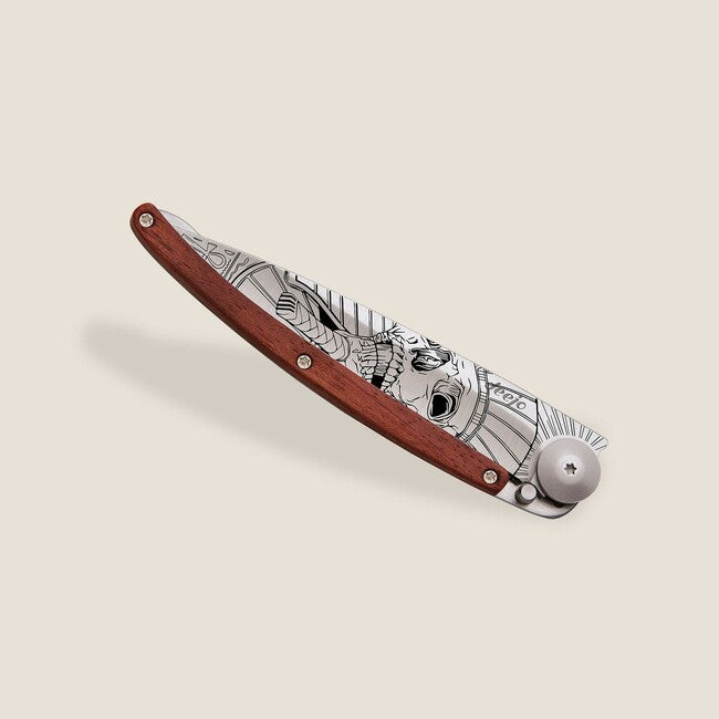 Deejo Tattoo Pharaon Skull Folding Knife