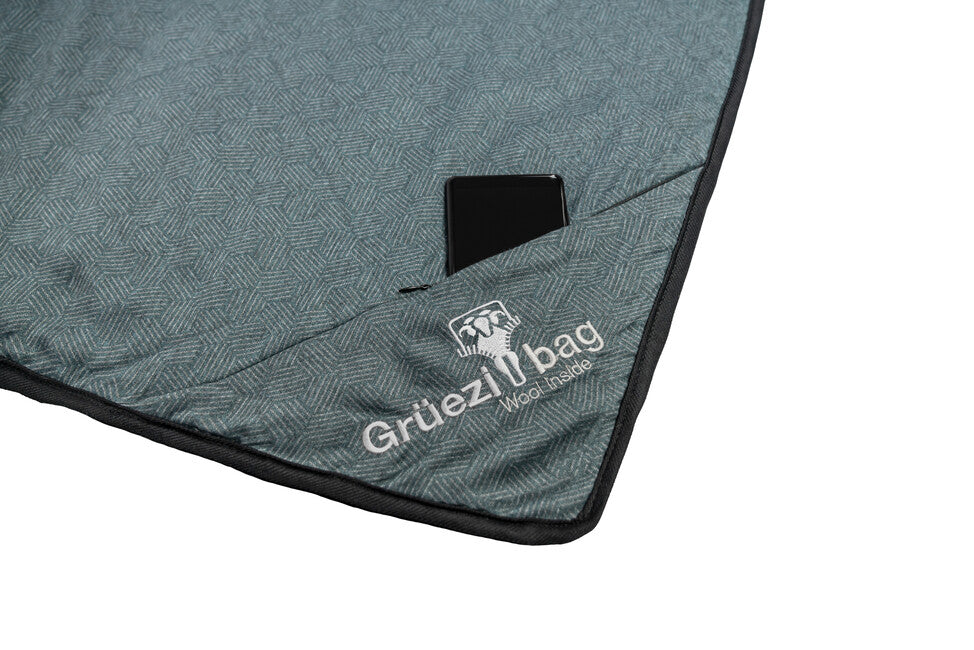 Grüezi-Bag Wellhealth Wool Blanket Grüezi Blue-Grey Deluxe