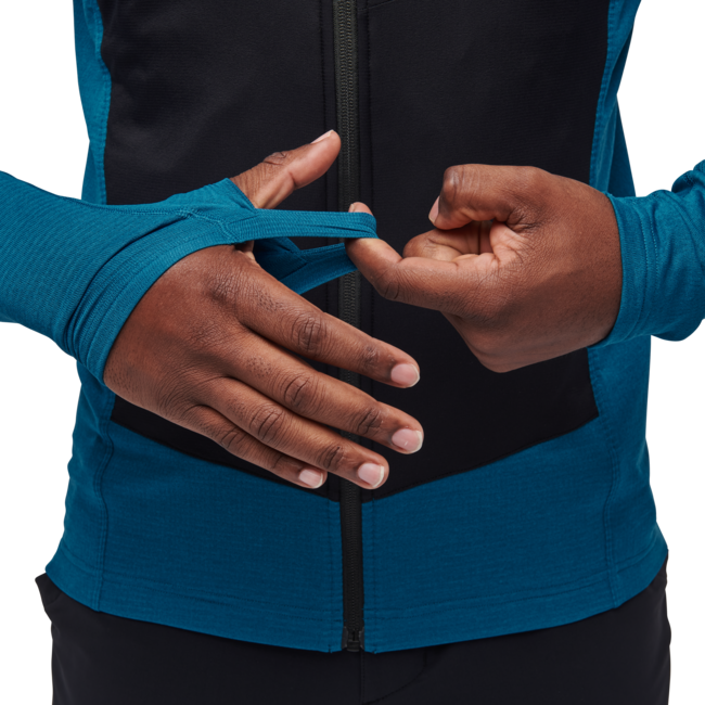 Black Diamond Women's Coefficient Lt Hybrid Men's Hoodie, Kingfisher-Black