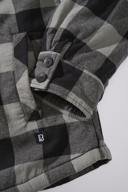 Brandit Lumber Hoodie Jacket, Black-Charcoal