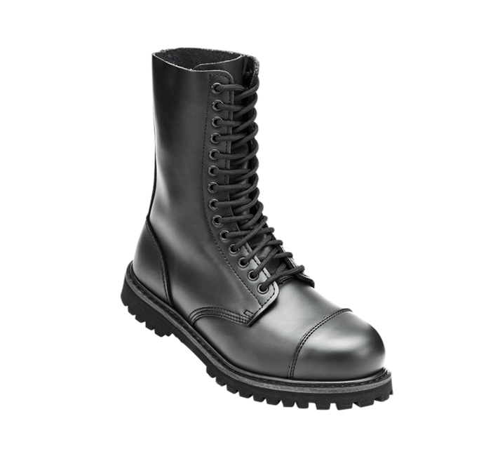 Brandit Leather Canada Phantom Boots with 14-Row Lacing, Black